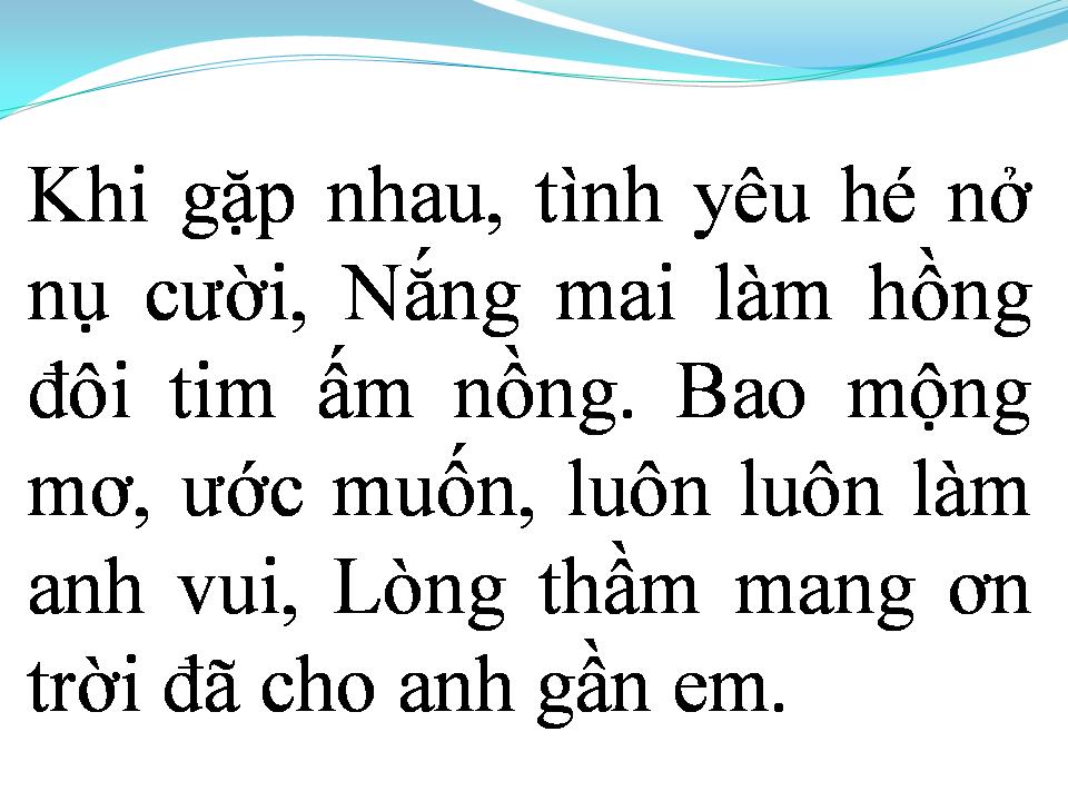 Lời bài hát MƠ MỘT HẠNH PHÚC
