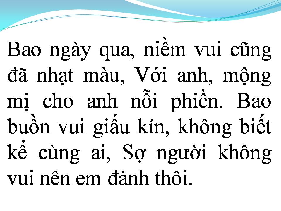 Lời bài hát MƠ MỘT HẠNH PHÚC