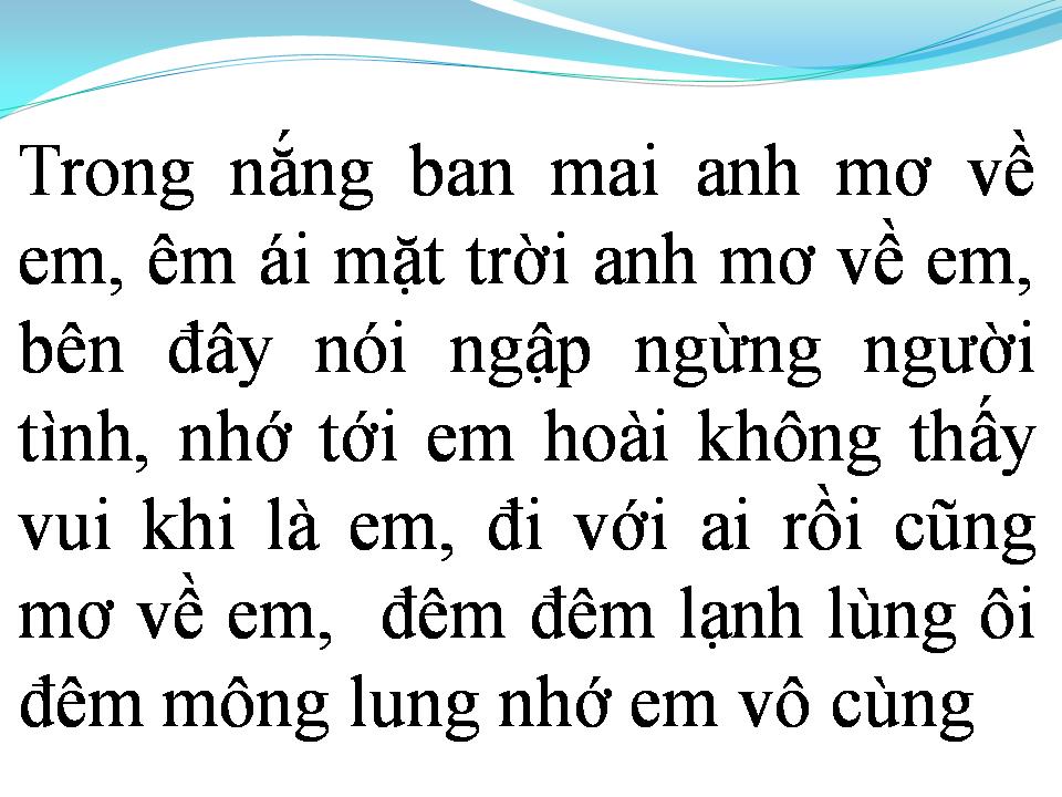 Lời bài hát MƠ VỀ EM