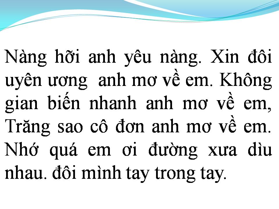Lời bài hát MƠ VỀ EM