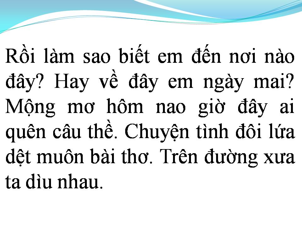 Lời bài hát MƠ VỀ EM