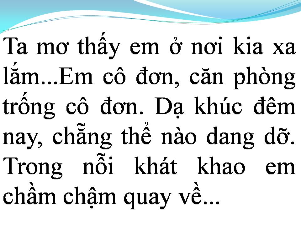 Lời bài hát MƠ VỀ NƠI XA LẮM