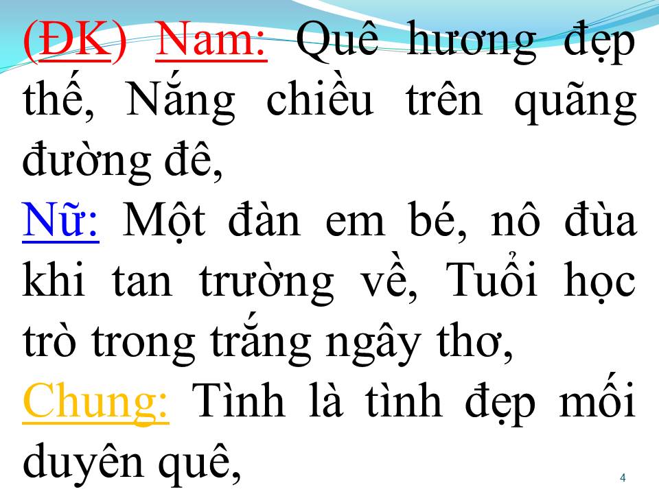 Lời bài hát MỐI DUYÊN QUÊ (SONG CA)