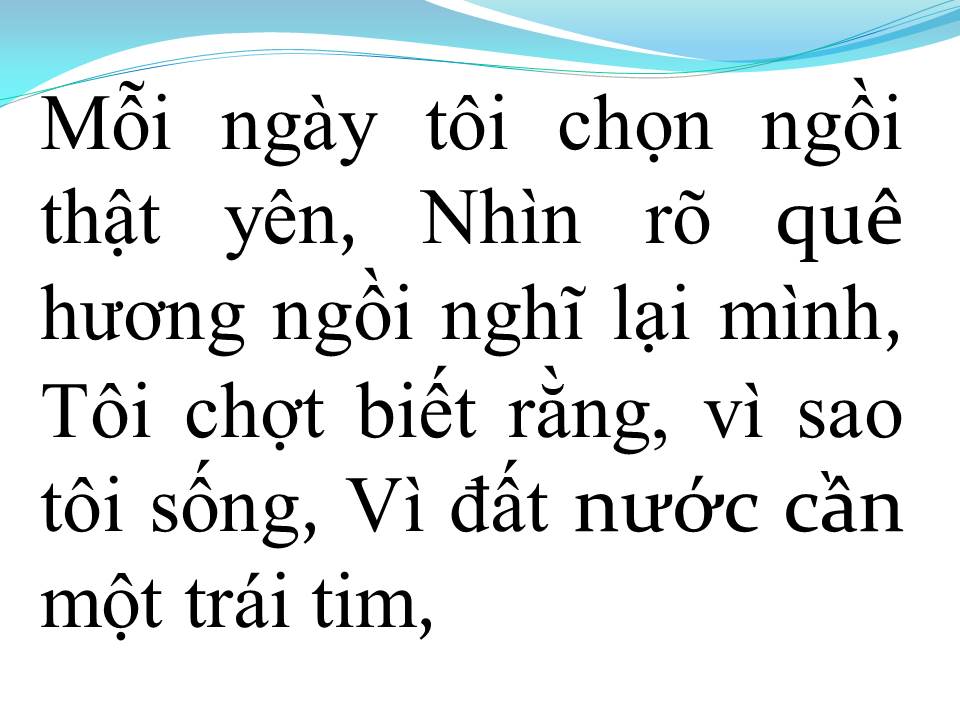 Lời bài hát MỖI NGÀY TÔI CHỌN MỘT NIỀM VUI