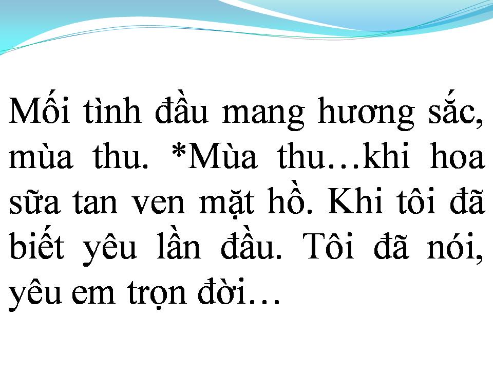 Lời bài hát MỐI TÌNH ĐẦU
