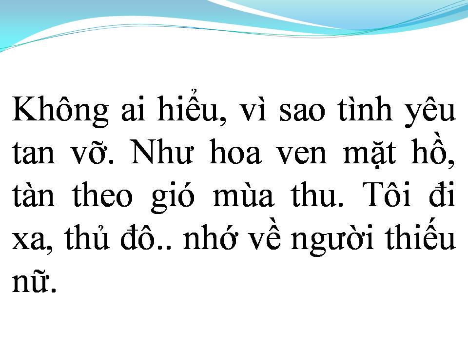 Lời bài hát MỐI TÌNH ĐẦU