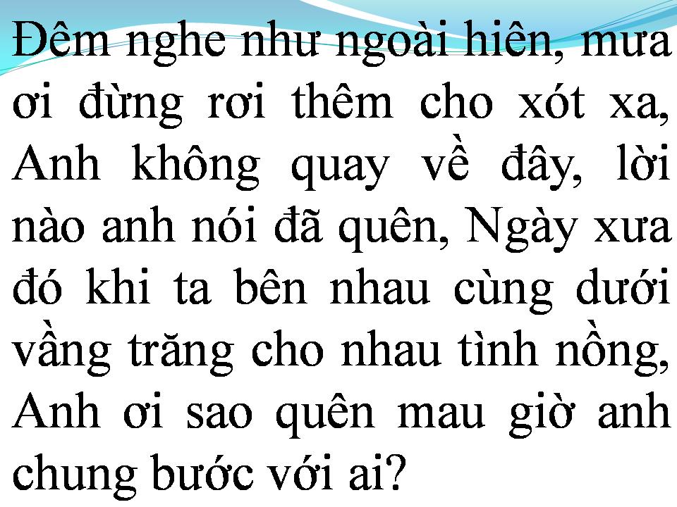 Lời bài hát MONG ANH QUAY VỀ