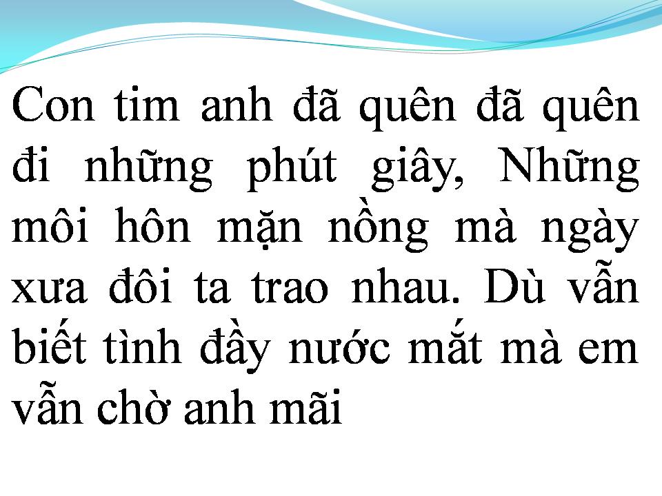 Lời bài hát MONG ANH QUAY VỀ