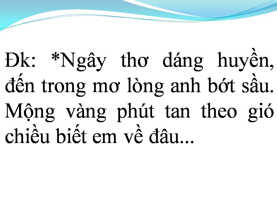 Lời bài hát MỘNG CHIỀU XUÂN