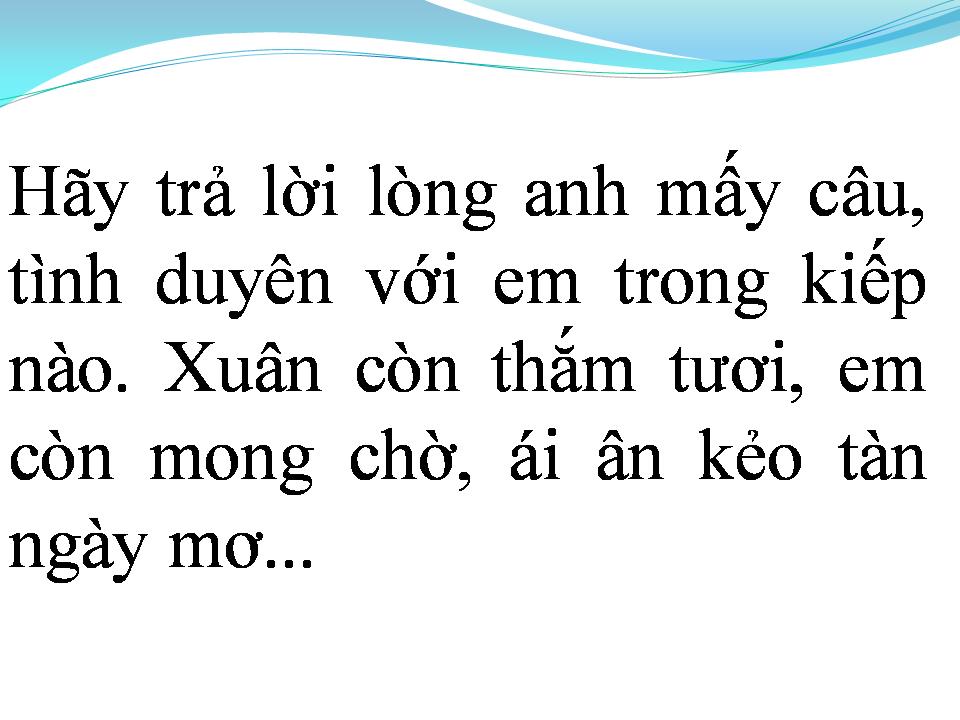 Lời bài hát MỘNG CHIỀU XUÂN