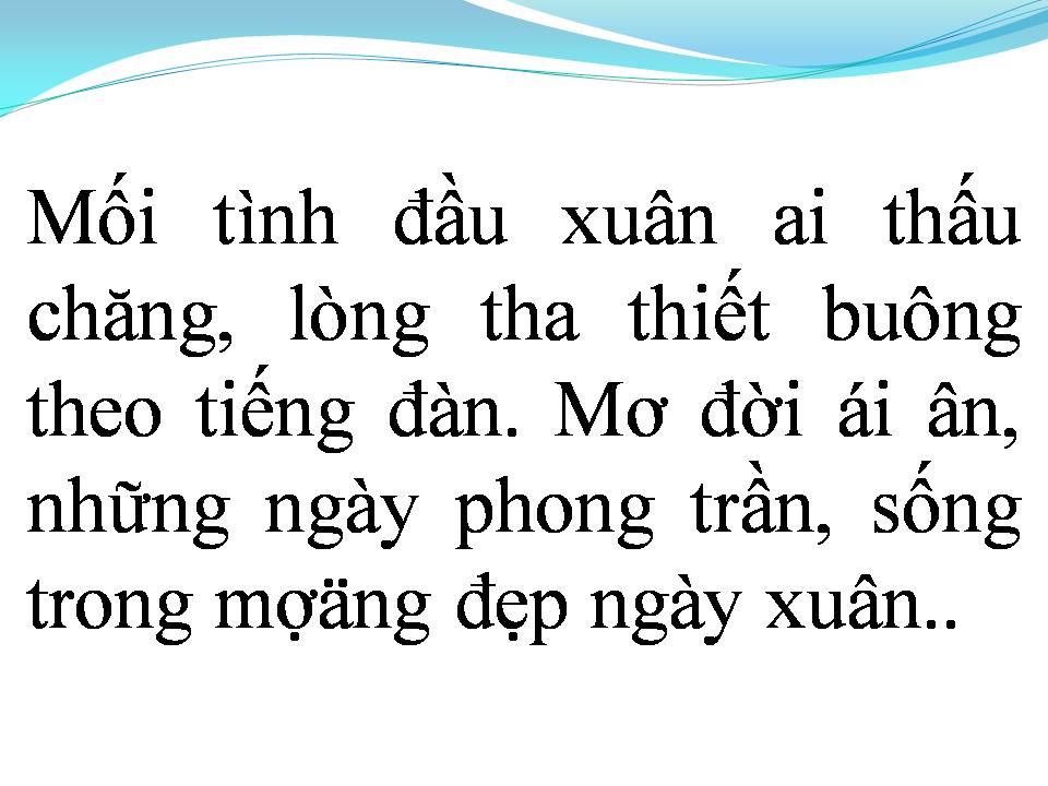 Lời bài hát MỘNG CHIỀU XUÂN
