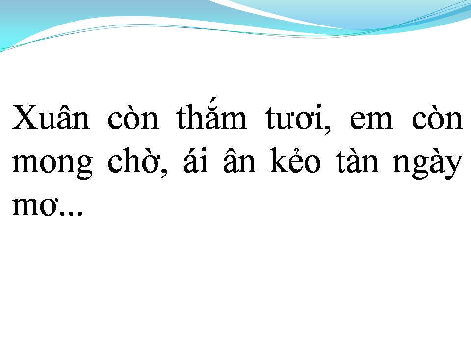 Lời bài hát MỘNG CHIỀU XUÂN