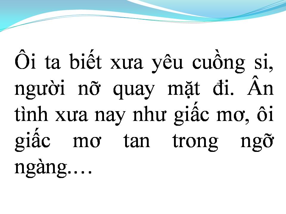 Lời bài hát MỘNG ĐẸP NGÀY XƯA