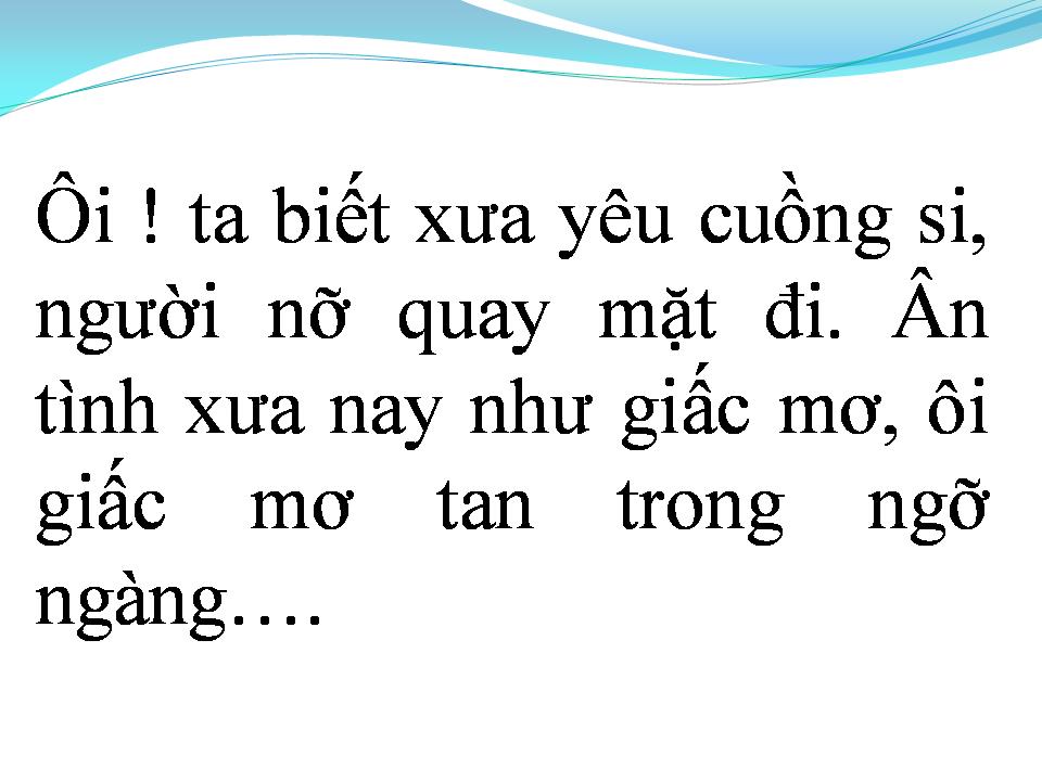 Lời bài hát MỘNG ĐẸP NGÀY XƯA