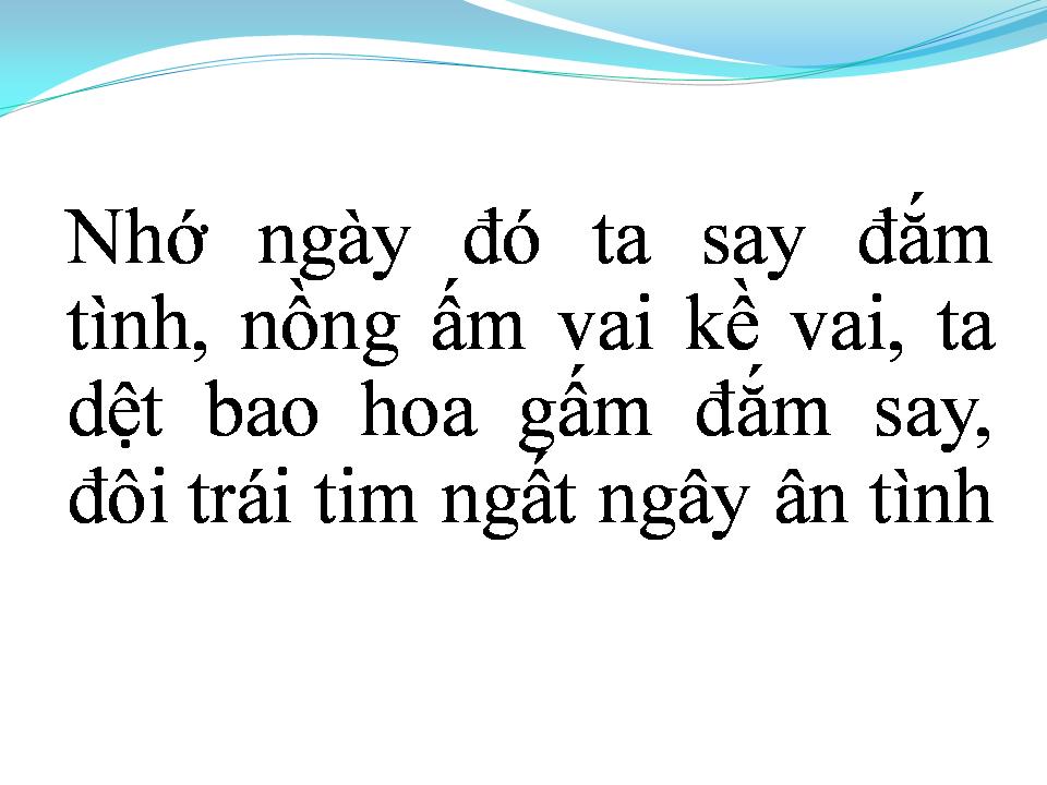 Lời bài hát MỘNG ĐẸP NGÀY XƯA