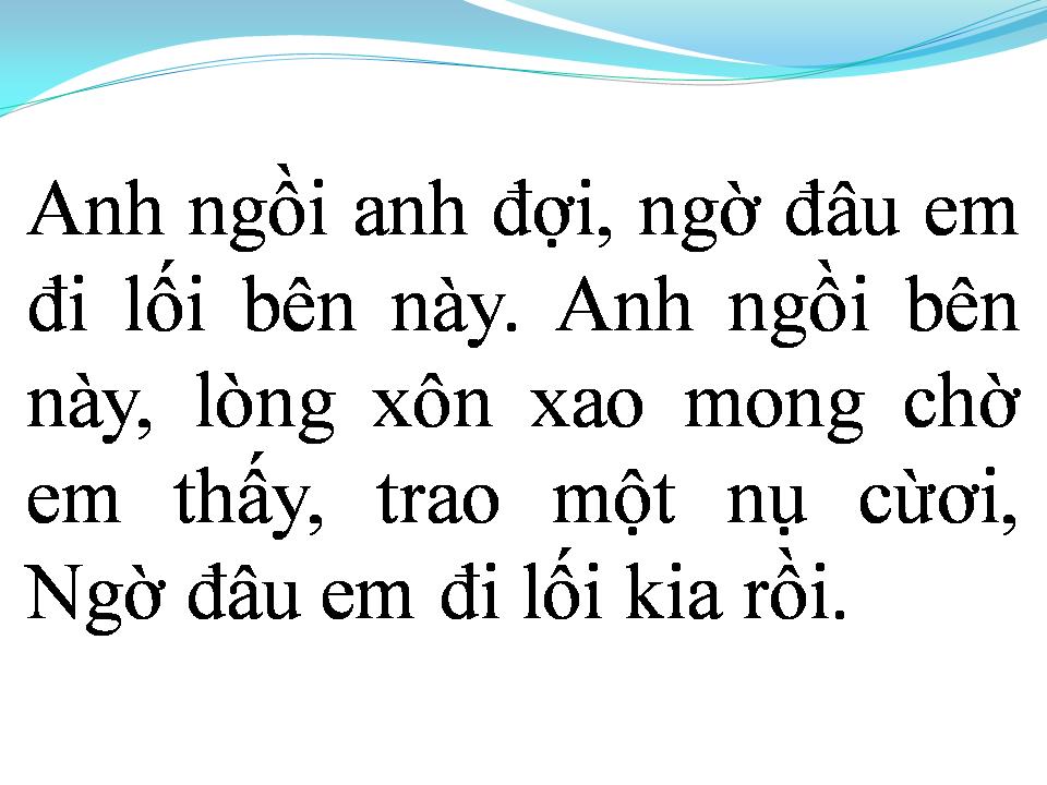 Lời bài hát MONG ĐỢI NGẬM NGÙI