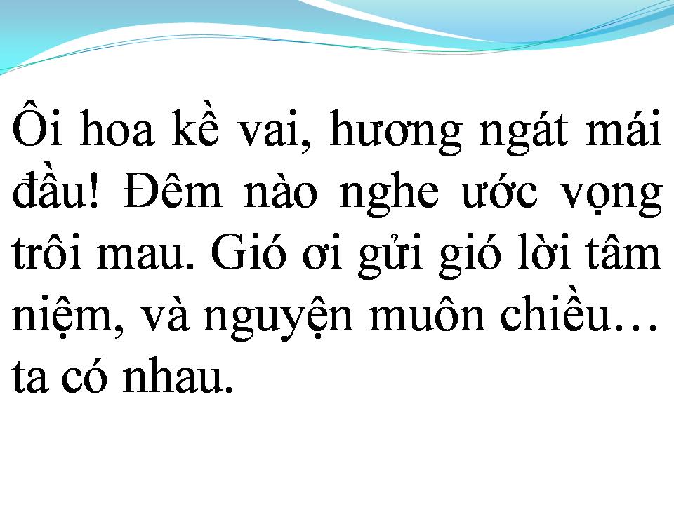 Lời bài hát MỘNG DƯỚI HOA