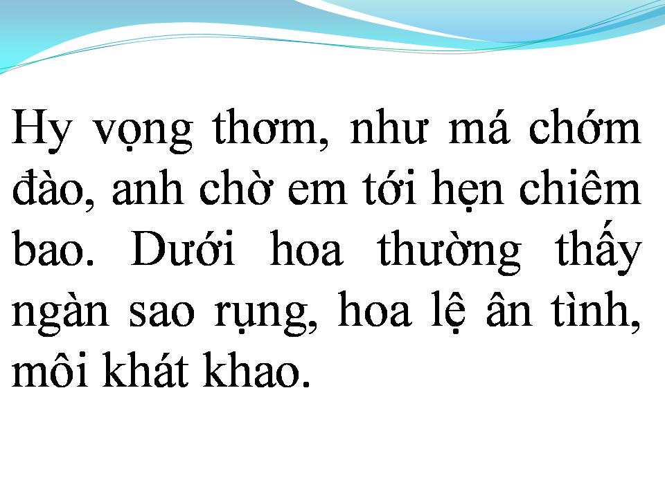 Lời bài hát MỘNG DƯỚI HOA