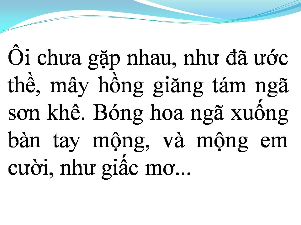 Lời bài hát MỘNG DƯỚI HOA
