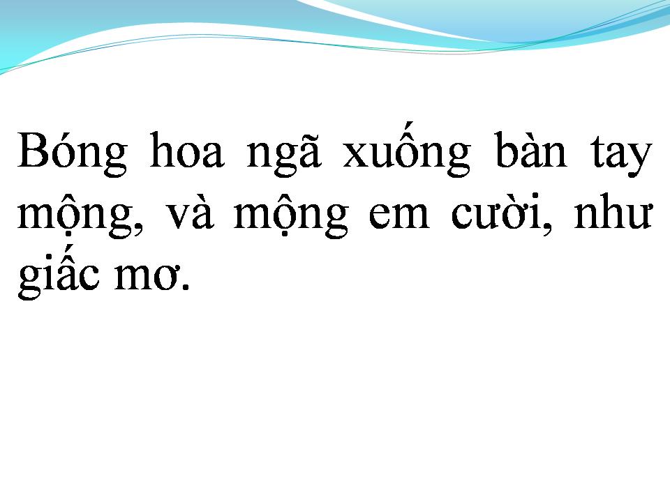Lời bài hát MỘNG DƯỚI HOA