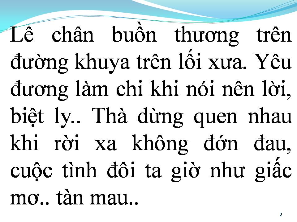 Lời bài hát MỘNG THỦY TINH