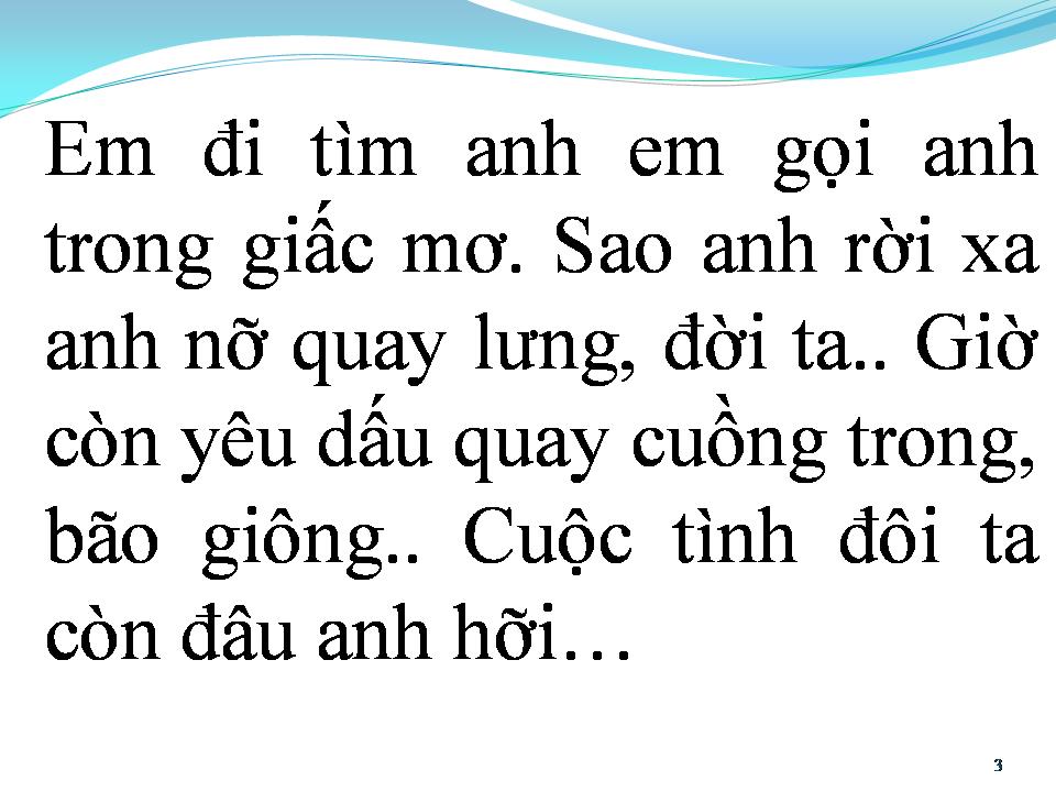 Lời bài hát MỘNG THỦY TINH