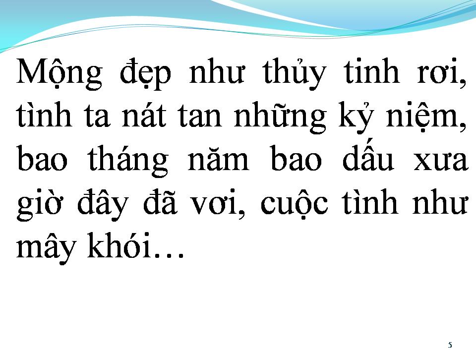 Lời bài hát MỘNG THỦY TINH
