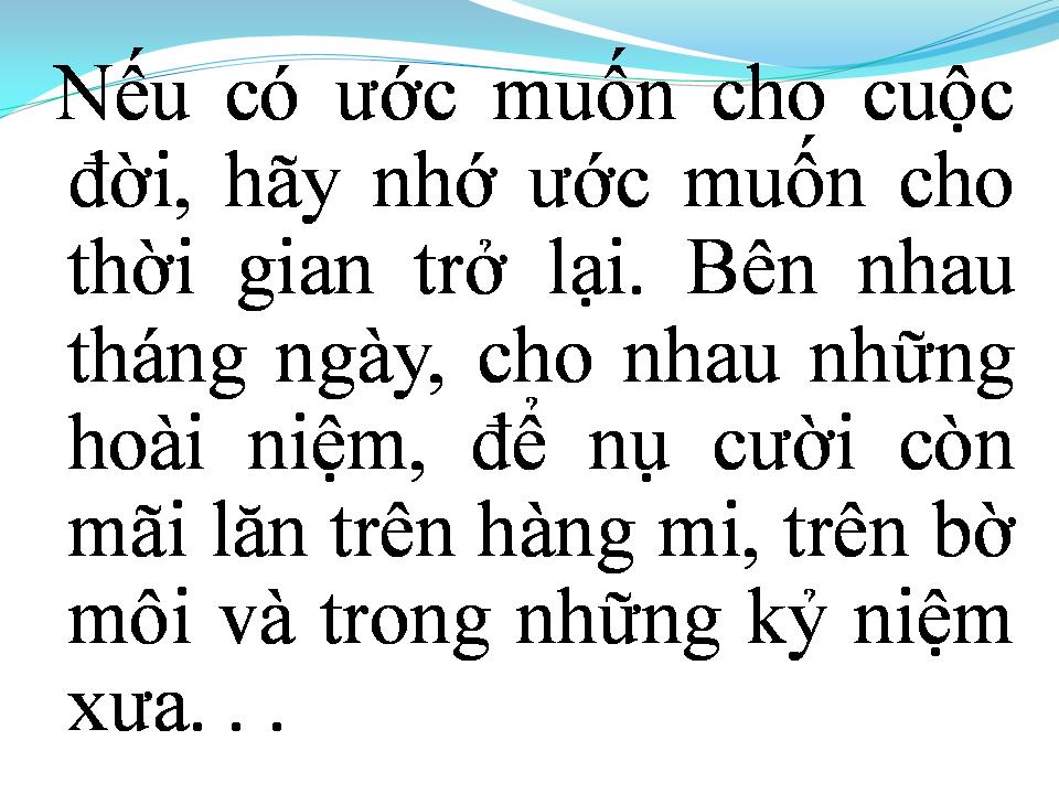 Lời bài hát MONG ƯỚC KỶ NIỆM XƯA