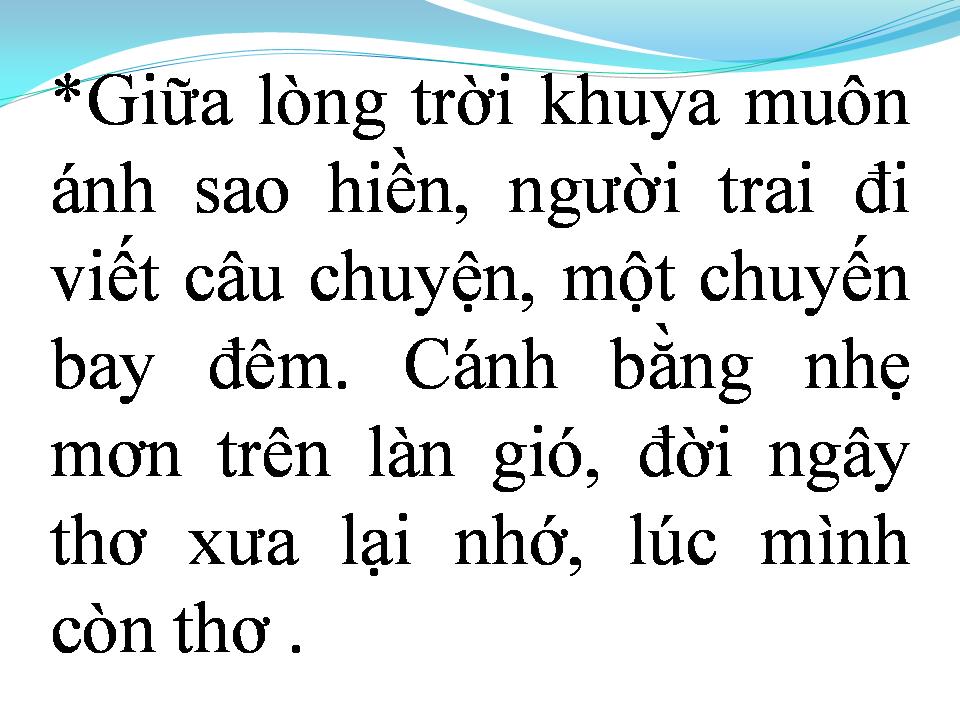 Lời bài hát MỘT CHUYẾN BAY ĐÊM
