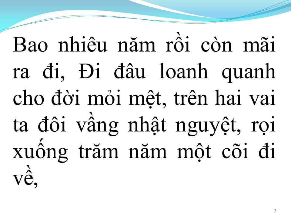 Lời bài hát MỘT CÕI ĐI VỀ