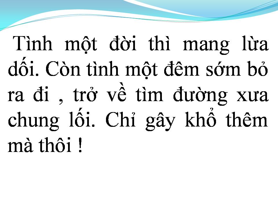 Lời bài hát MỘT ĐỜI TAN VỠ