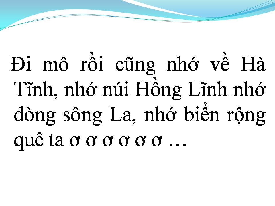 Lời bài hát MỘT KHÚC TÂM TÌNH NGƯỜI HÀ TĨNH