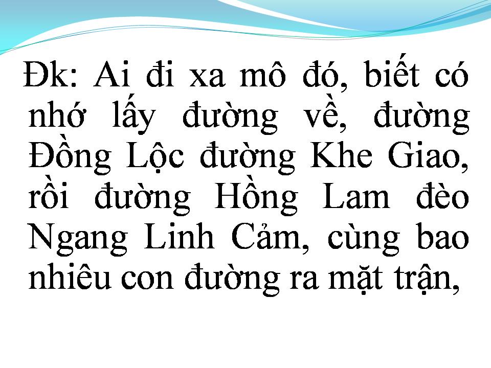 Lời bài hát MỘT KHÚC TÂM TÌNH NGƯỜI HÀ TĨNH