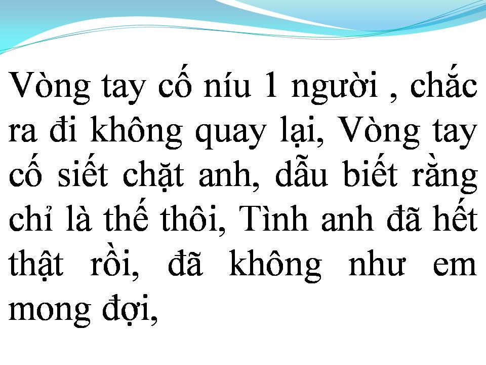 Lời bài hát MỘT LẦN CUỐI THÔI