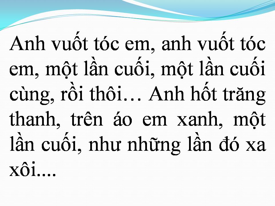 Lời bài hát MỘT LẦN CUỐI