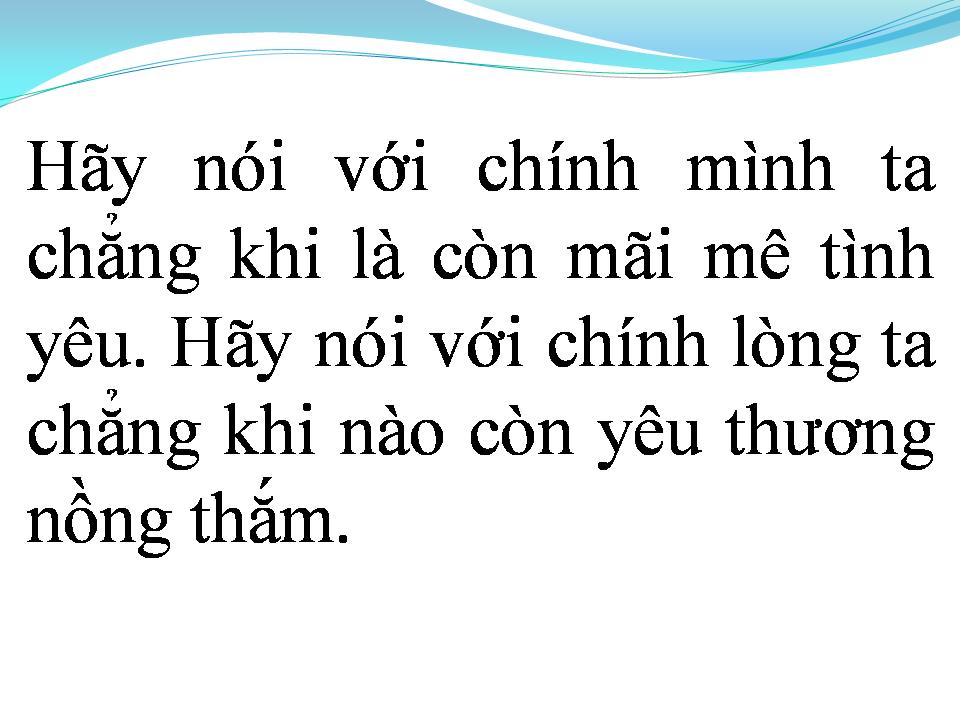 Lời bài hát MỘT LẦN LỠ YÊU