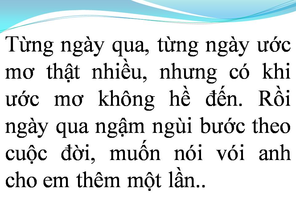 Lời bài hát MỘT LẦN NỮA THÔI