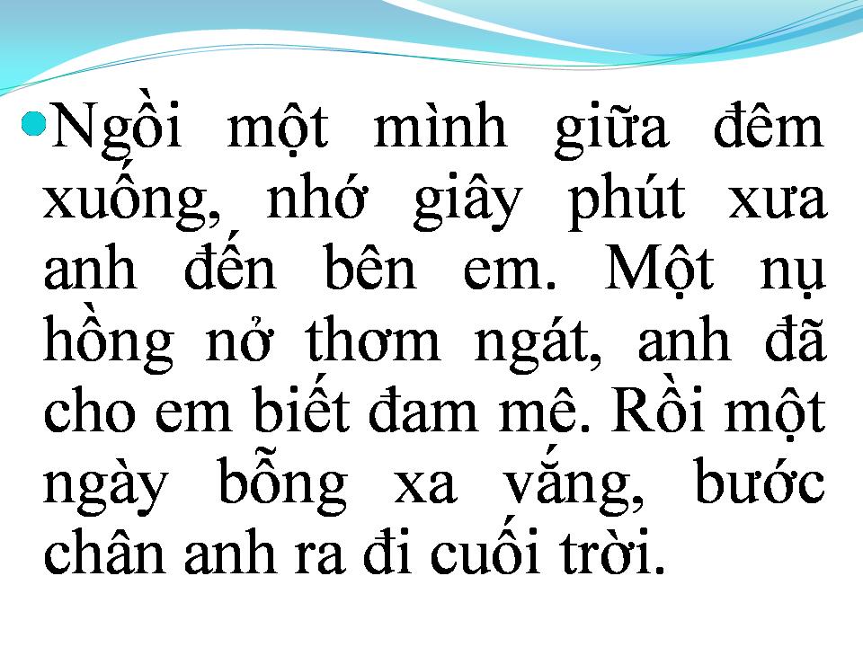Lời bài hát MỘT LẦN VÀ MÃI MÃI