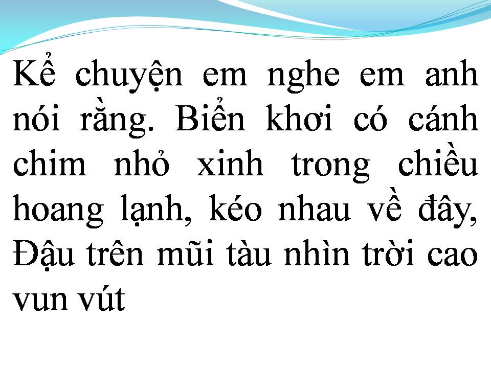 Lời bài hát MỘT LOÀI CHIM BIỂN
