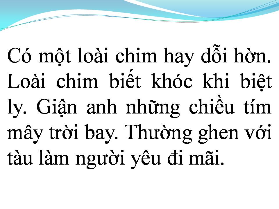 Lời bài hát MỘT LOÀI CHIM BIỂN