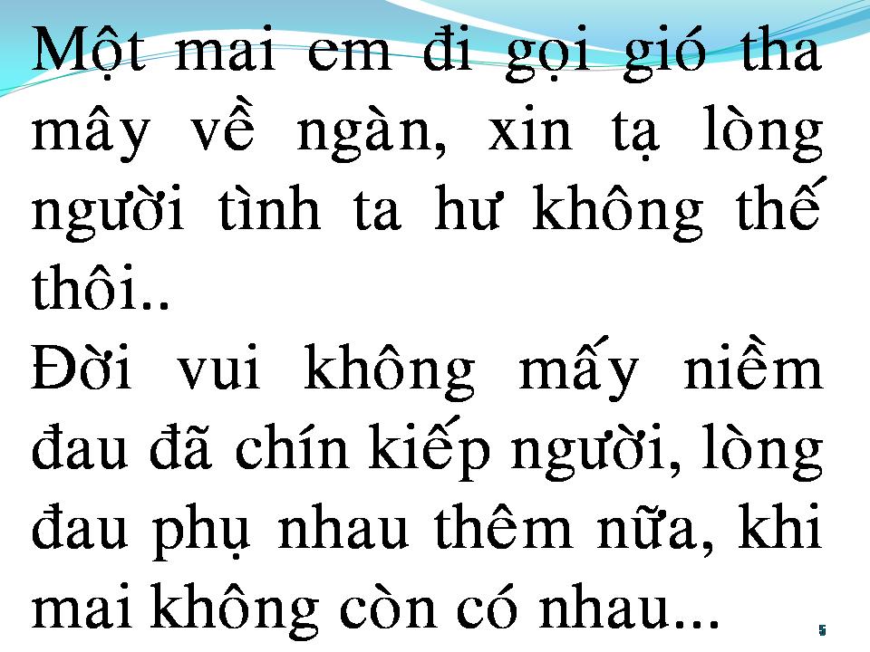 Lời bài hát MỘT MAI EM ĐI