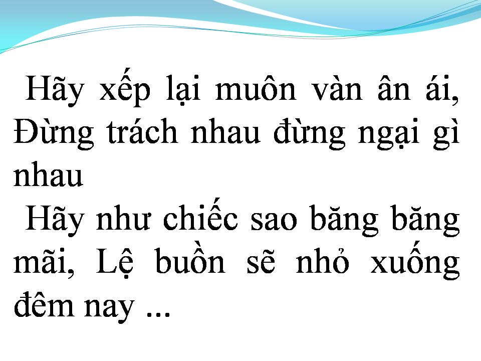 Lời bài hát MỘT MÙA ĐÔNG