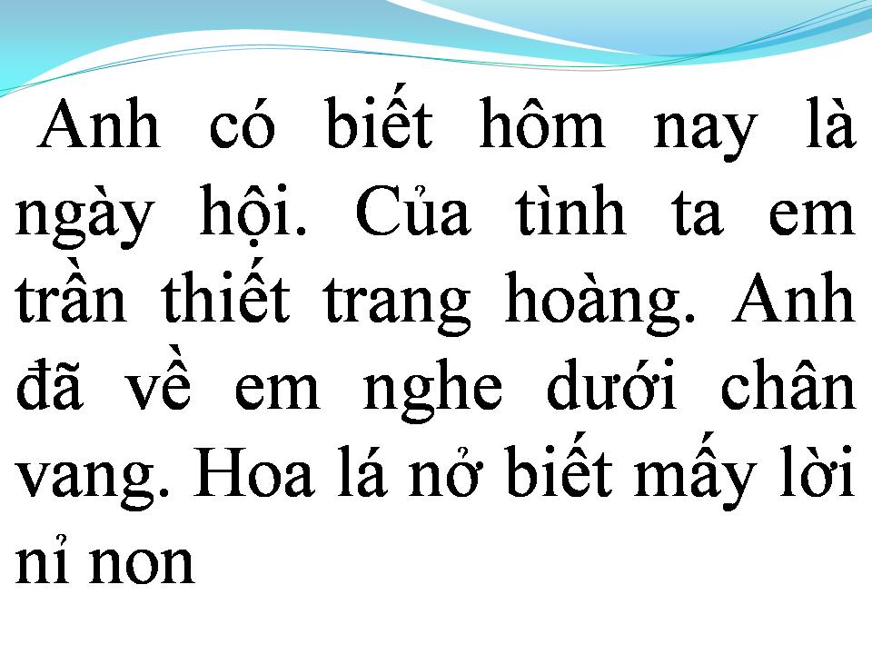 Lời bài hát MỘT NGÀY CHO TÌNH YÊU