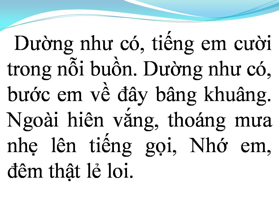 Lời bài hát MỘT NGÀY THẬT BUỒN