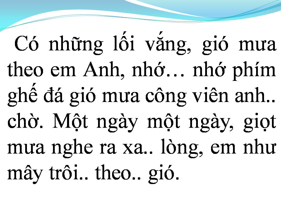 Lời bài hát MỘT NGÀY THẬT BUỒN