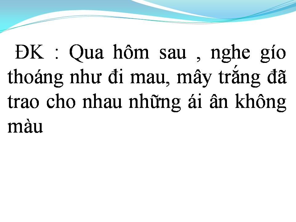 Lời bài hát MỘT NGÀY VUI MÙA ĐÔNG