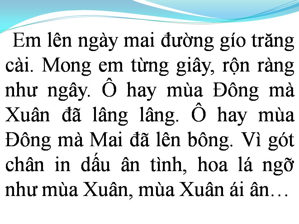 Lời bài hát MỘT NGÀY VUI MÙA ĐÔNG