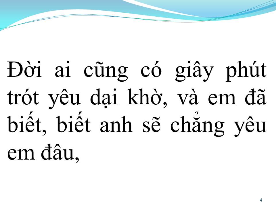 Lời bài hát MỘT THỜI ĐÃ XA