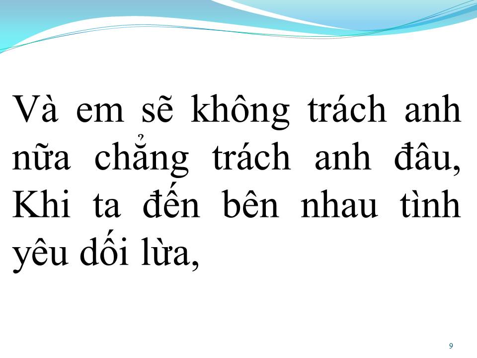 Lời bài hát MỘT THỜI ĐÃ XA