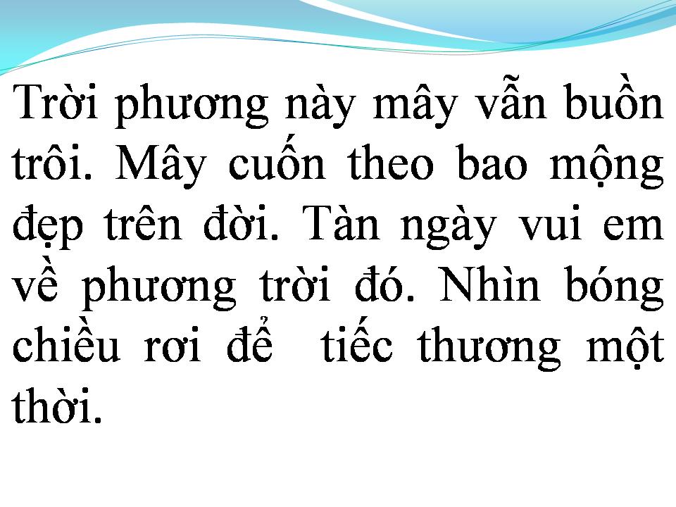Lời bài hát MỘT THỜI HOA MỘNG